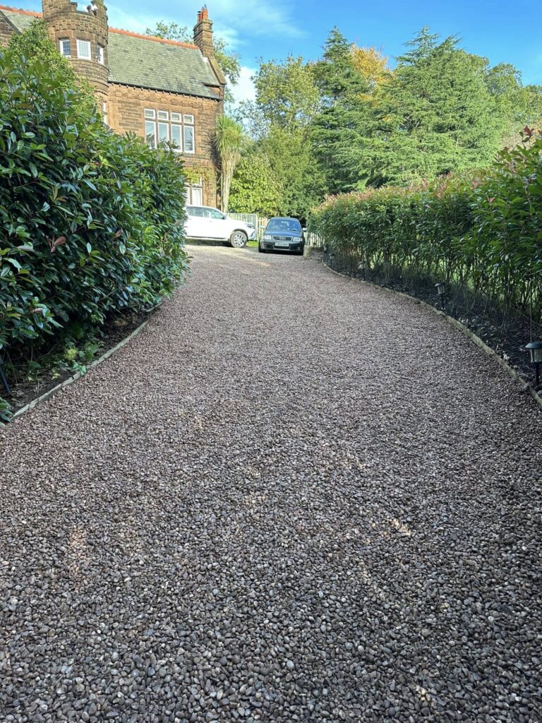 Completed gravel driveway in Willaston