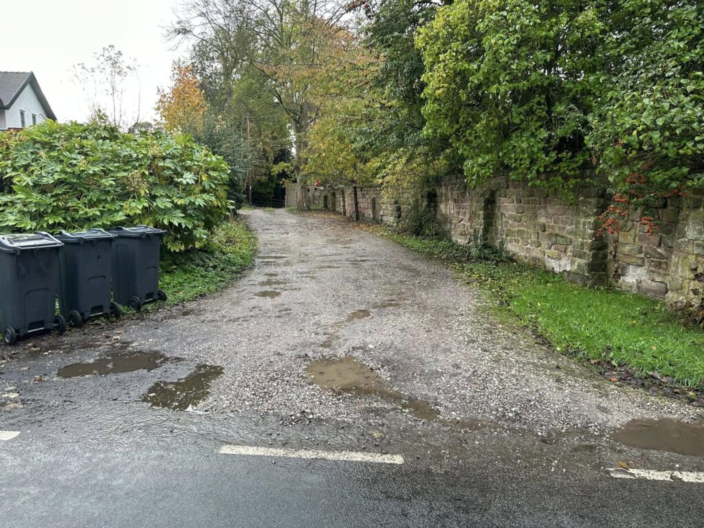 Before the new gravel driveway installation in Willaston