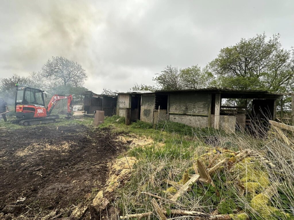 Site clearance for the old stables at a plor of land in irby Wirral